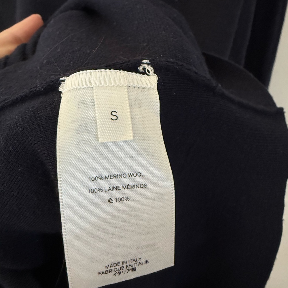 The Row Navy Crema MockNeck Sweater S NWOT - Picture 5 of 6